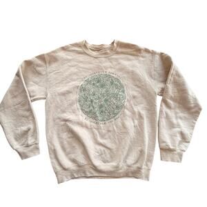 Noah Kahan Stick Season Large Pullover Sweatshirt Cream Lyrics songs